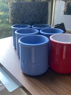 La Fermiere Ceramic Cup Set - Blue and Red